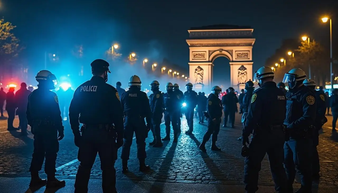 à paris, un homme armé d’un couteau a été abattu après une attaque contre un gendarme près de l’arc de triomphe, sécurisant rapidement la zone.