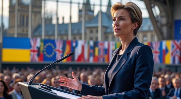 découvrez les déclarations d'ursula von der leyen lors du sommet de londres, où elle appelle à un réarmement urgent de l'europe face au conflit en ukraine. une analyse des enjeux géopolitiques et des implications pour la sécurité européenne.