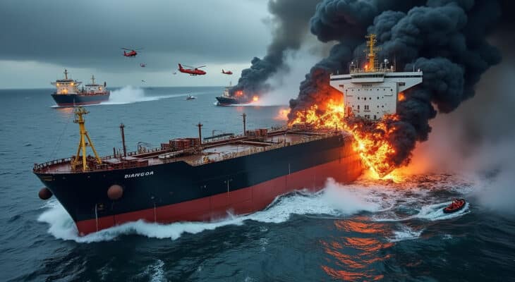 découvrez les derniers développements sur la collision en mer du nord entre un pétrolier et un cargo, survenue au large des côtes anglaises. les opérations de sauvetage sont en cours pour secourir les membres d'équipage et minimiser l'impact environnemental de cet incident.