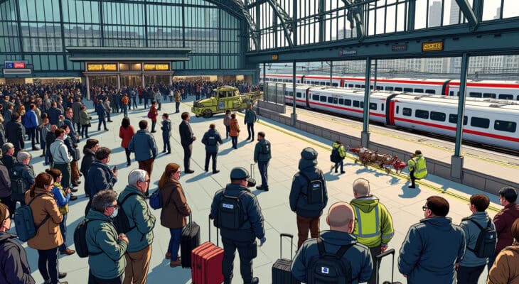 suivez en direct la situation à la gare du nord, où un retour progressif du trafic est prévu vers 16h en raison des opérations de déminage en cours d'une bombe. restez informé des dernières mises à jour et des mesures de sécurité prises.