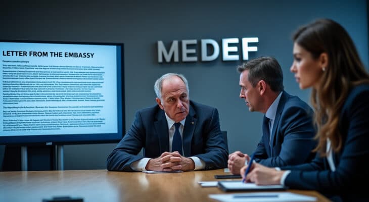 découvrez la réaction du medef suite à la lettre de l'ambassade des états-unis, qualifiée d'inadmissible par l'organisation patronale. analyse des implications pour les entreprises françaises et des enjeux diplomatiques en cours.