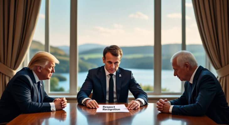 dans une déclaration engageante, emmanuel macron appelle donald trump et volodymyr zelensky à promouvoir le respect mutuel et la reconnaissance, soulignant l'importance d'un retour à la sérénité dans les relations internationales. cette exhortation vise à renforcer le dialogue et à favoriser la paix.
