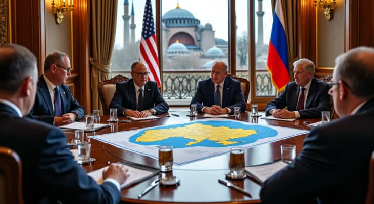 ce jeudi à istanbul, des pourparlers cruciaux entre les états-unis et la russie sont programmés pour aborder la situation en ukraine. suivez les dernières évolutions de cette rencontre diplomatique qui pourrait influencer l'avenir des relations internationales.