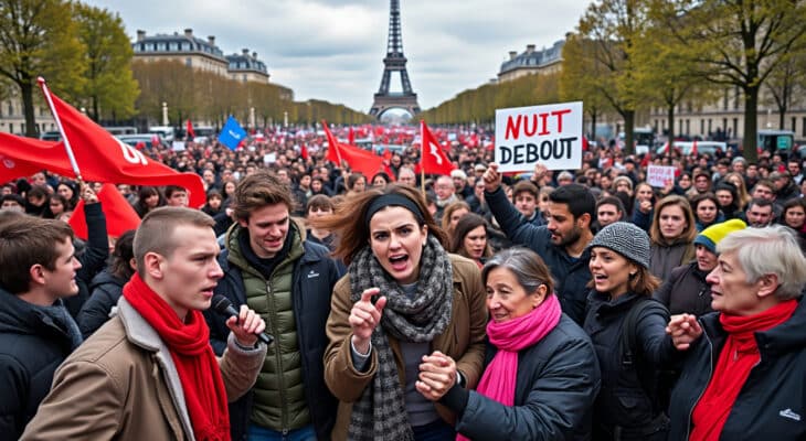 à l'occasion de la première mai, entre 157 000 et 300 000 manifestants défilent dans les rues de france. des tensions sont rapportées lors du défilé parisien, notamment près du stand du parti socialiste. découvrez les événements marquants et les enjeux sociaux qui animent cette journée.