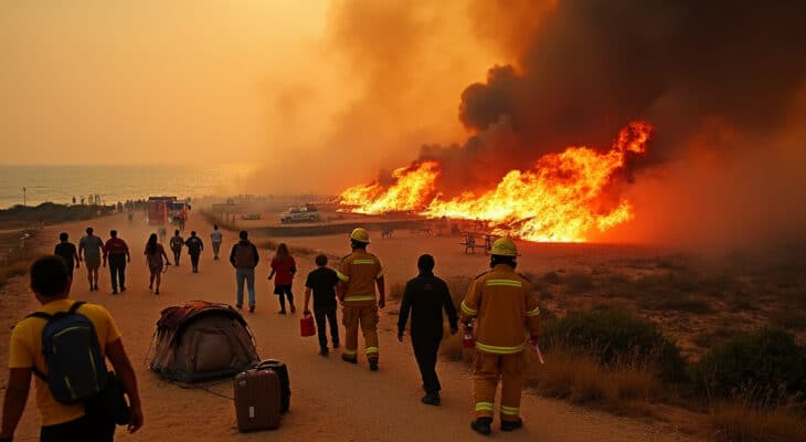un incendie s'est déclaré au cap d'agde, provoquant l'évacuation de 200 personnes. les pompiers ont rapidement maîtrisé le feu, évitant une catastrophe plus importante. découvrez les détails de cet événement marquant.