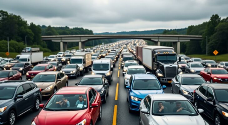 découvrez le point sur les embouteillages du week-end avec plus de 1 000 km de bouchons sur les routes françaises, notamment sur l'a10, la plus affectée. préparez-vous avant de prendre la route !