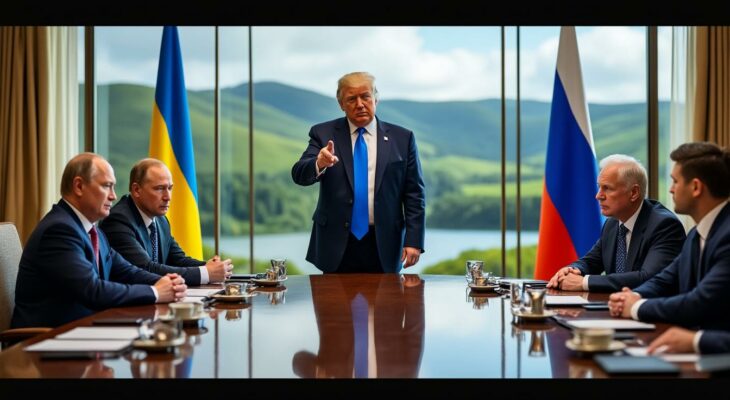 donald trump suggère une rencontre urgente entre vladimir poutine et volodymyr zelensky afin de négocier un accord pour mettre fin à la guerre en ukraine.
