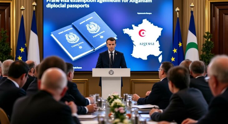 découvrez la proposition d'emmanuel macron visant à suspendre l'accord sur les exemptions de visa pour les passeports diplomatiques algériens. analyse des enjeux diplomatiques et des conséquences potentielles sur les relations franco-algériennes.