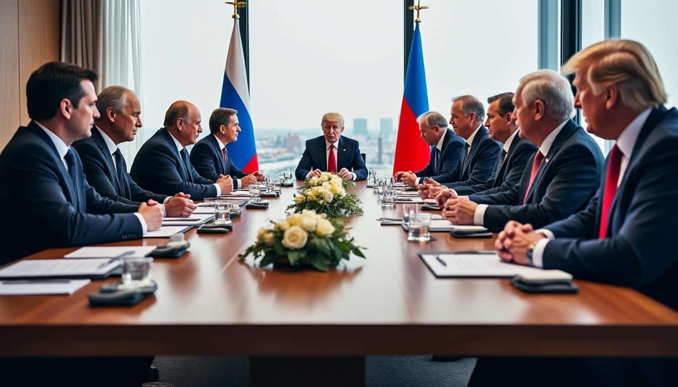 emmanuel macron suggère une réunion quadrilatérale avec vladimir poutine, volodymyr zelensky, donald trump et les dirigeants européens afin de trouver une solution diplomatique au conflit en ukraine.