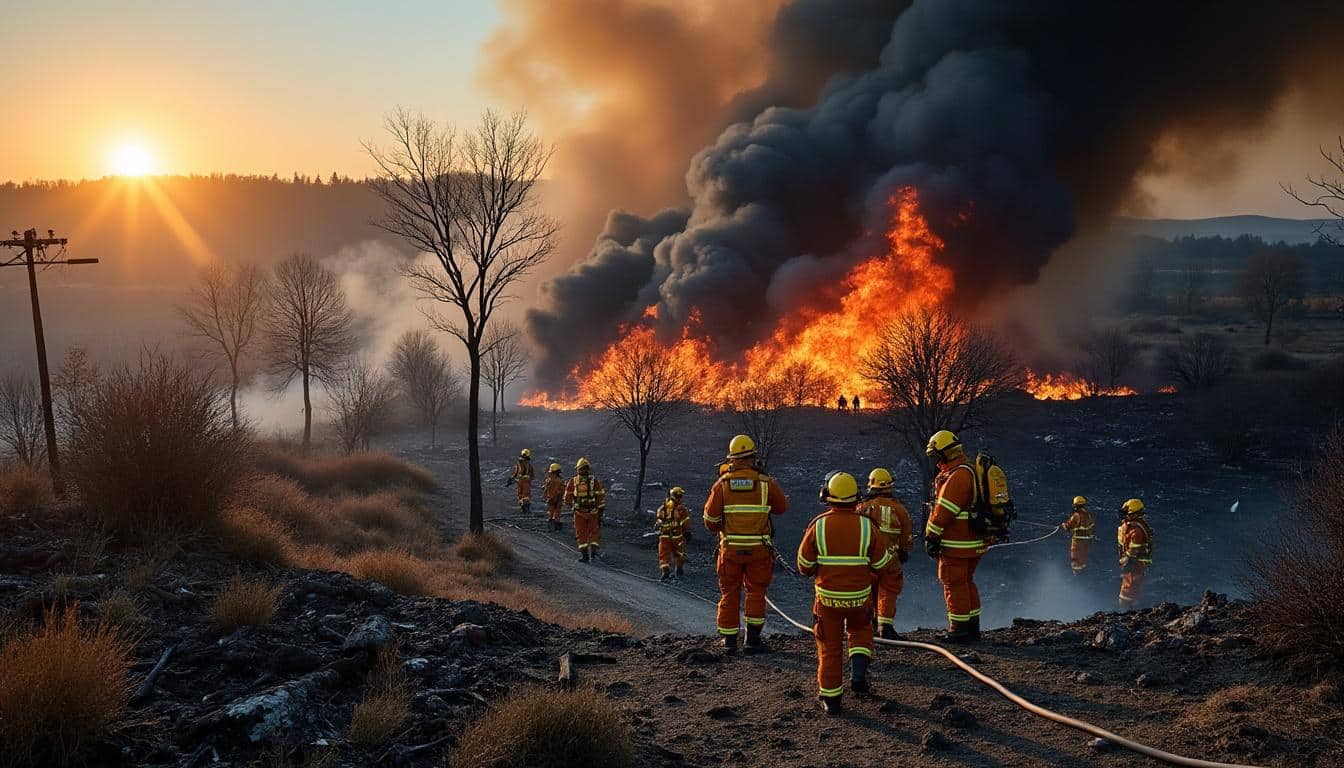 un incendie dévastateur ravage l'aude, consumant 5.000 hectares de végétation et provoquant des coupures de courant pour 2.500 foyers. deux personnes sont blessées dans cet événement tragique. découvrez l'impact de cette catastrophe et les efforts des équipes de secours.
