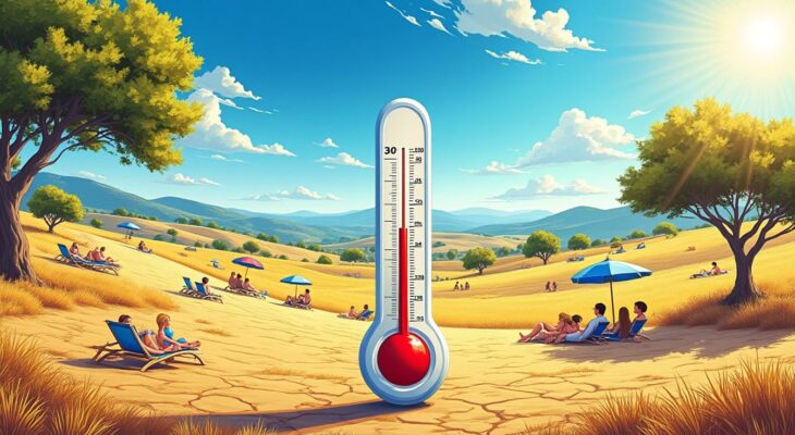 la france connaît une vague de chaleur exceptionnelle avec des températures dépassant les 30 °c. des records historiques ont été atteints dans la drôme et l'ardèche, alarmant les habitants et les météorologues.