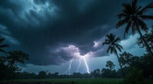 l’ouragan erin rétrogradé en tempête menace plusieurs régions ce mardi avec de violents orages attendus. près de quarante départements sont placés en alerte. restez informés sur les prévisions météo et les consignes de sécurité.