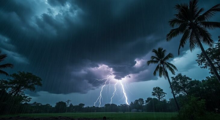 l’ouragan erin rétrogradé en tempête menace plusieurs régions ce mardi avec de violents orages attendus. près de quarante départements sont placés en alerte. restez informés sur les prévisions météo et les consignes de sécurité.