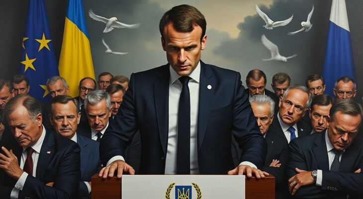emmanuel macron dénonce l'inaction des dirigeants européens, qu'il qualifie de « somnambules », face à la guerre en ukraine, appelant à une réaction plus ferme et engagée.