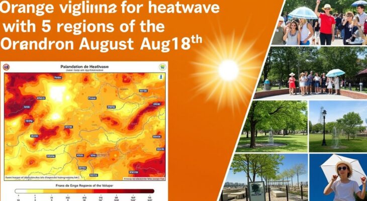 découvrez les derniers développements concernant la vigilance orange pour la canicule, avec cinq départements en alerte ce vendredi 8 août. restez informé des recommandations pour protéger votre santé face à la chaleur intense.