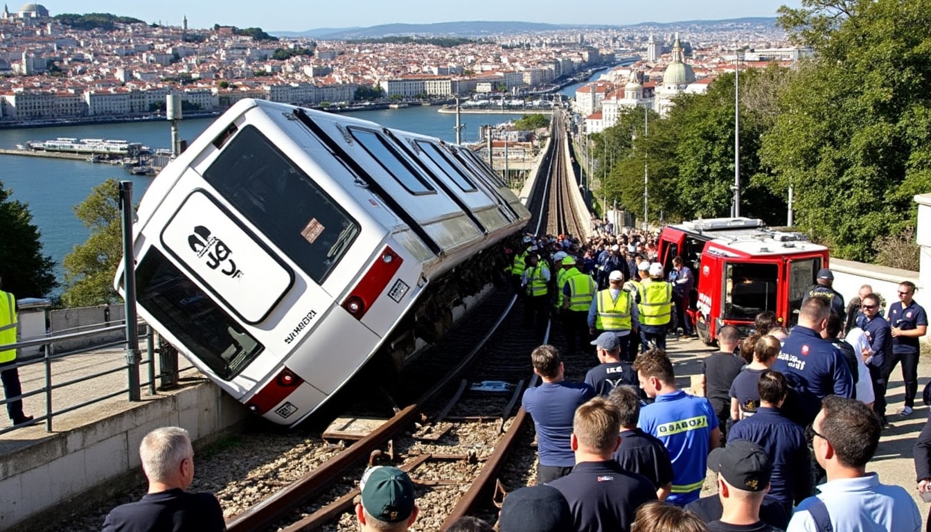un accident de funiculaire survenu à lisbonne a fait plusieurs blessés, dont une ressortissante française. découvrez les détails de l'incident, l'état des victimes et les réactions des autorités.