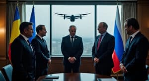 la roumanie convoque l'ambassadeur russe à bucarest après qu'un drone présumé russe a violé son espace aérien, dans le contexte tendu du conflit en ukraine. dernières informations et réactions diplomatiques.
