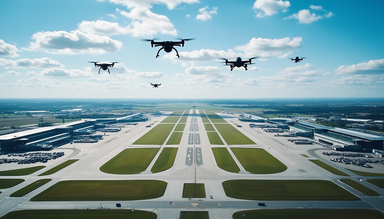 des drones ont été aperçus survolant de vastes zones au-dessus de plusieurs aéroports au danemark, suscitant des inquiétudes sur la sécurité et la sûreté des installations aéroportuaires.