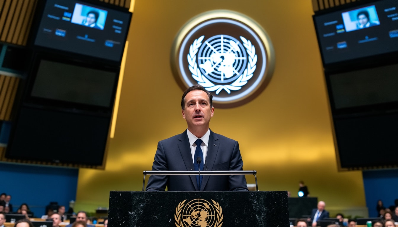emmanuel macron annonce, en direct à l'onu, que la france reconnaît officiellement l'état de palestine. découvrez les enjeux et les réactions suite à cette déclaration historique.