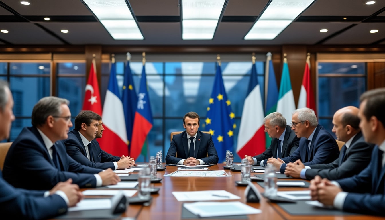 emmanuel macron conditionne l'ouverture d'une ambassade française en palestine à la libération des otages détenus à gaza, soulignant l'engagement de la france pour la paix au proche-orient.
