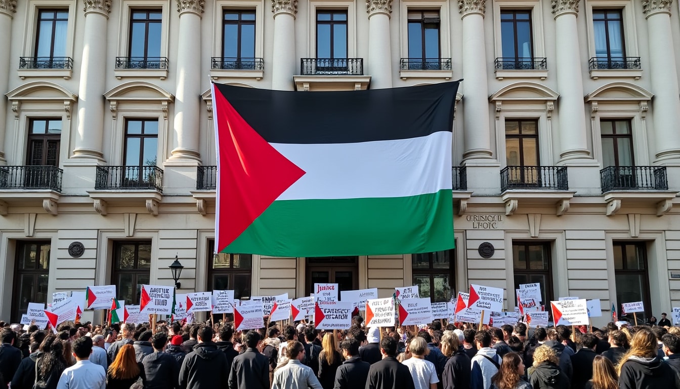 à lyon, la préfète s'oppose à la décision du maire grégory doucet d'installer le drapeau palestinien sur la façade de l'hôtel de ville, évoquant une controverse politique et juridique autour de ce geste symbolique.