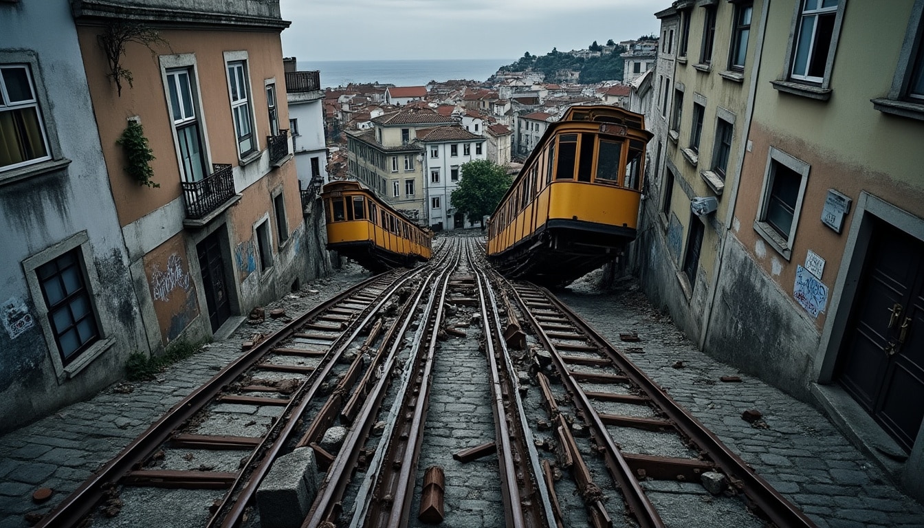 un grave accident à lisbonne : le funiculaire de gloria a déraillé, provoquant quinze morts et dix-huit blessés. découvrez les circonstances de cette tragédie qui bouleverse la capitale portugaise.