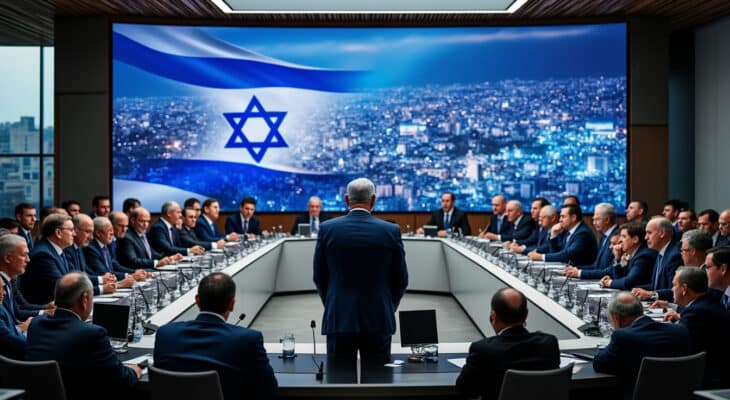 suivez en direct les déclarations de benyamin nétanyahou qui présente à son gouvernement les grandes lignes du plan de paix de donald trump, espéré pour mettre fin aux hostilités à gaza.