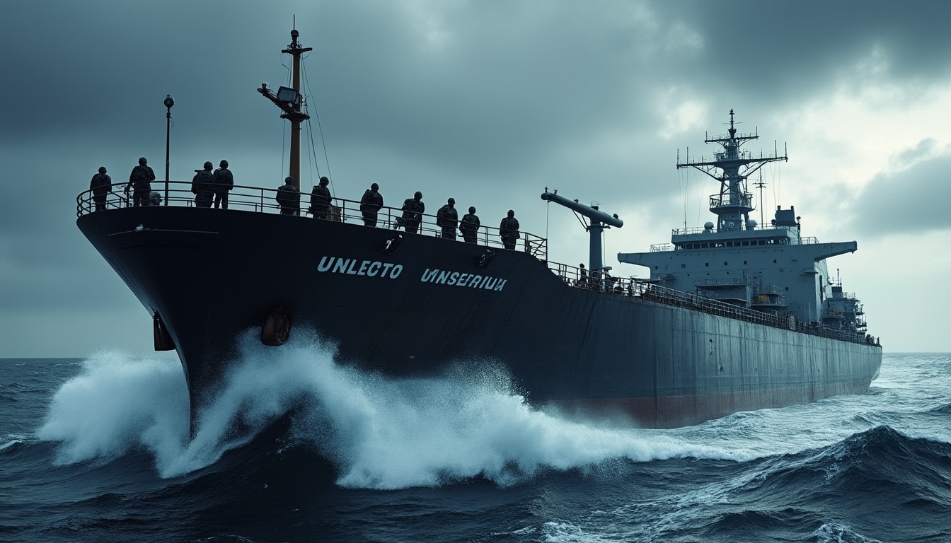 un pétrolier russe suscite l'inquiétude au large de saint-nazaire : deux membres d'équipage placés en garde à vue après l'intervention des forces armées. découvrez les détails de cette affaire mystérieuse.