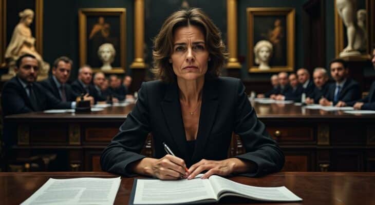 après le scandale du vol audacieux au louvre, laurence des cars, présidente du musée, souhaite démissionner, mais sa demande est refusée. découvrez les coulisses de cette décision inattendue.