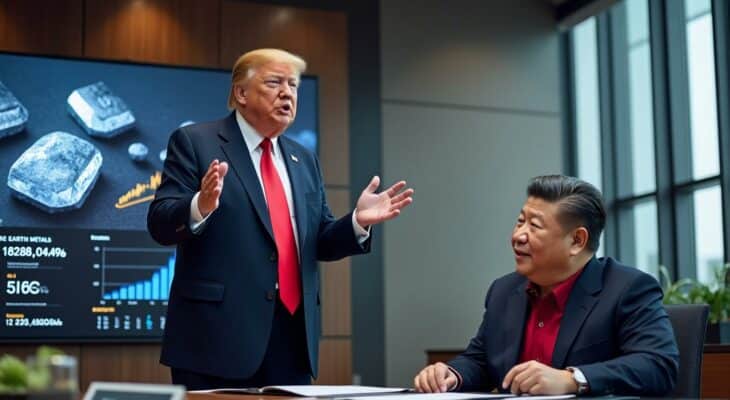 donald trump souligne le succès de sa rencontre avec xi jinping, affirmant des avancées majeures concernant les terres rares et les droits de douane entre les états-unis et la chine.
