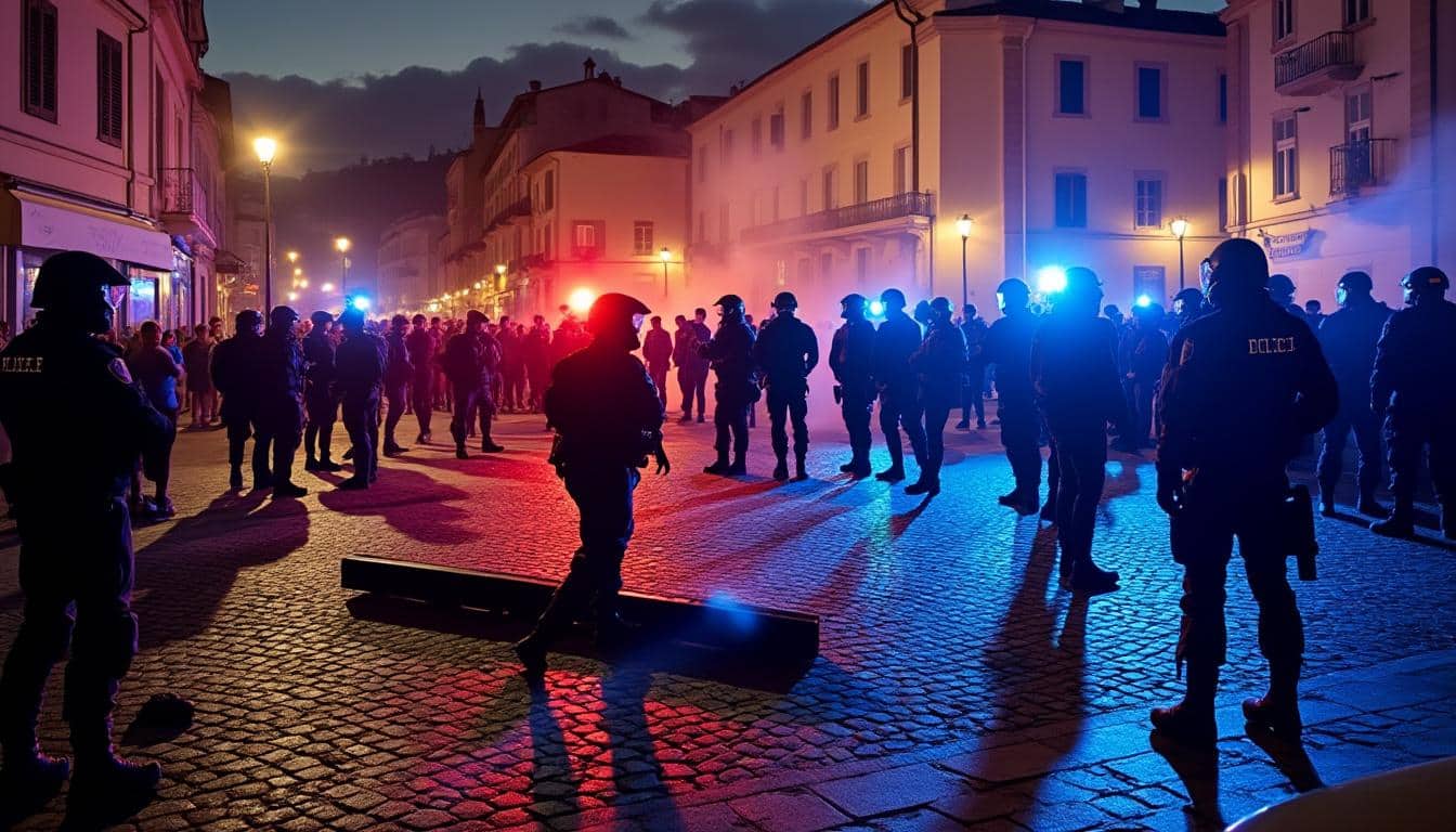 à ajaccio, un homme armé d'un couteau a été abattu par la police en plein centre-ville après une intervention rapide pour assurer la sécurité des habitants.