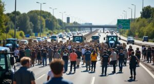 les agriculteurs manifestent ce jeudi sur le périphérique toulousain contre la dermatose nodulaire. deux barrages ont été évacués par la police lors de cette mobilisation.
