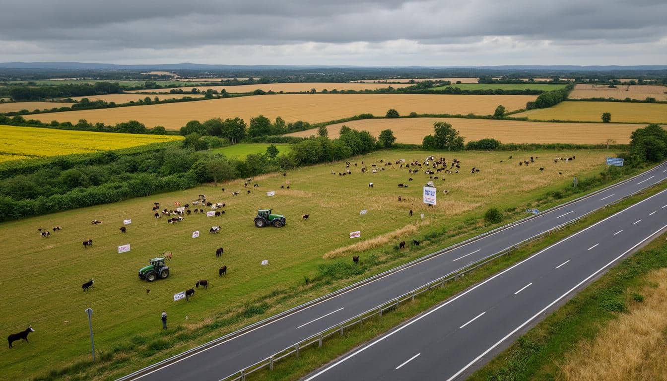 suivez en direct le début de l’abattage des bovins atteints de dermatose nodulaire en ariège, avec la mobilisation des agriculteurs sur l’autoroute a75.