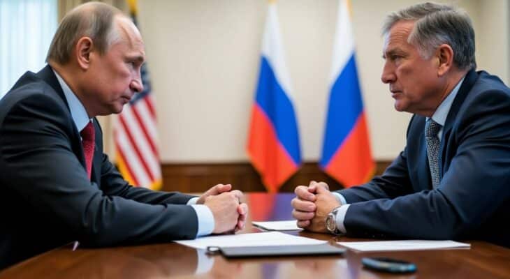 suivez en direct le début des pourparlers cruciaux entre vladimir poutine et l’émissaire américain steve witkoff, au centre du conflit ukrainien.