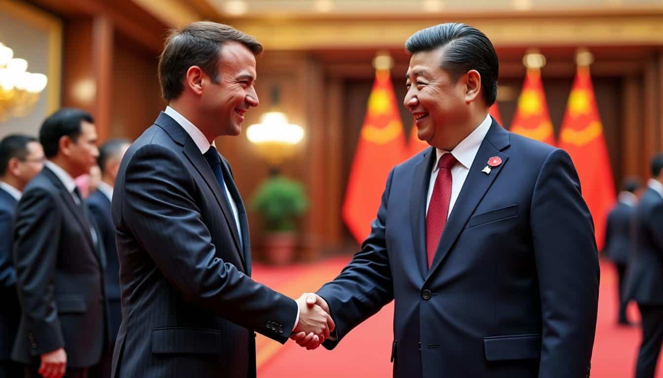 suivez en direct les déclarations d'emmanuel macron soulignant l'importance de la coopération avec la chine pour une résolution rapide et pacifique de la guerre en ukraine.