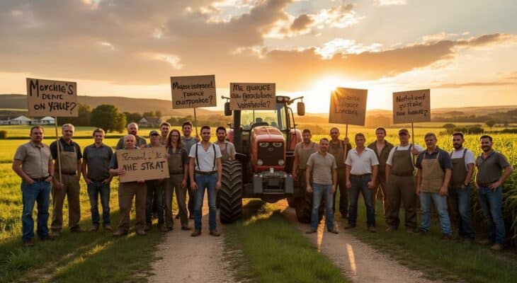 ce dimanche soir dans le morbihan, les agriculteurs se mobilisent pour faire entendre leurs revendications et défendre leurs droits face aux enjeux actuels.