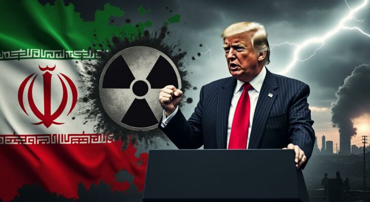 donald trump exhorte l'iran à abandonner son programme nucléaire militaire sous la menace d'une 'destruction majeure', mettant en avant la fermeté des états-unis face à cette menace.