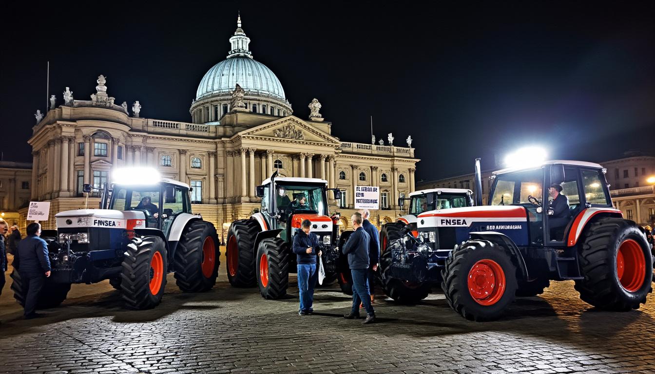 suivez en direct la colère des agriculteurs : les tracteurs de la fnsea quittent paris après une nuit de mobilisation intense devant l’assemblée nationale.