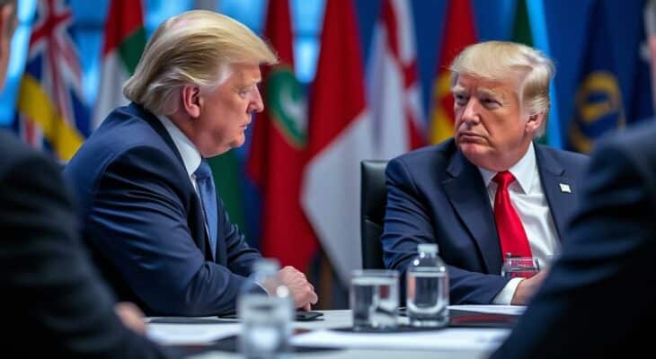 suivez en direct de davos la déclaration de donald trump sur la création d'un cadre pour un futur accord concernant le groenland avec le président de l'otan.