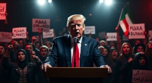 donald trump avertit d'une riposte sévère en cas d'exécution de manifestants en iran, soulignant la gravité de la situation humanitaire et politique dans le pays.