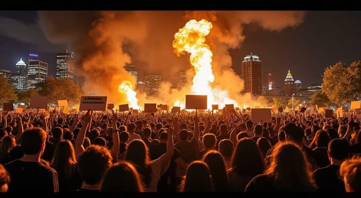 découvrez les manifestations massives à minneapolis en réaction à la politique migratoire de trump, avec des affrontements et une ambiance tendue dans la ville.
