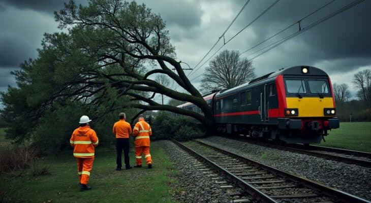 lors de la tempête ingrid, un arbre est tombé sur le train brest-quimper en finistère, blessant un passager. suivez les dernières informations et mesures en cours.