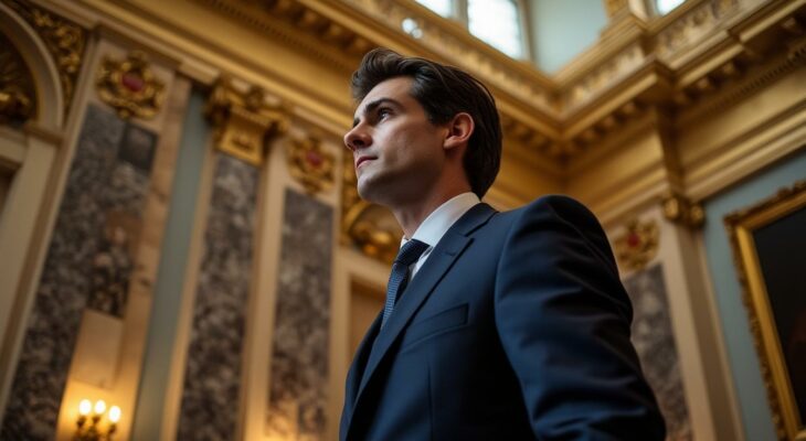 à menton, louis sarkozy révèle sa vision politique personnelle, montrant que la vie publique va au-delà de l'héritage familial.