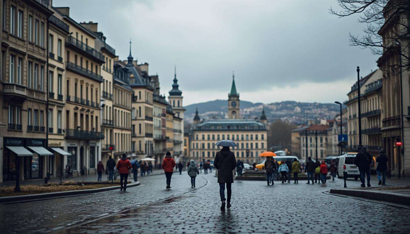 météo à lyon ce mardi : ciel partagé entre nuages et averses, avec des températures maximales atteignant 16°c. préparez-vous à un temps variable tout au long de la journée.