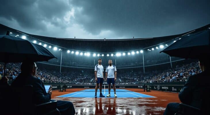 suivez la finale du masters 1000 de miami entre jannik sinner et jiri lehecka, décalée en raison de la pluie, pour un suspense et une intensité accrus sur le court.