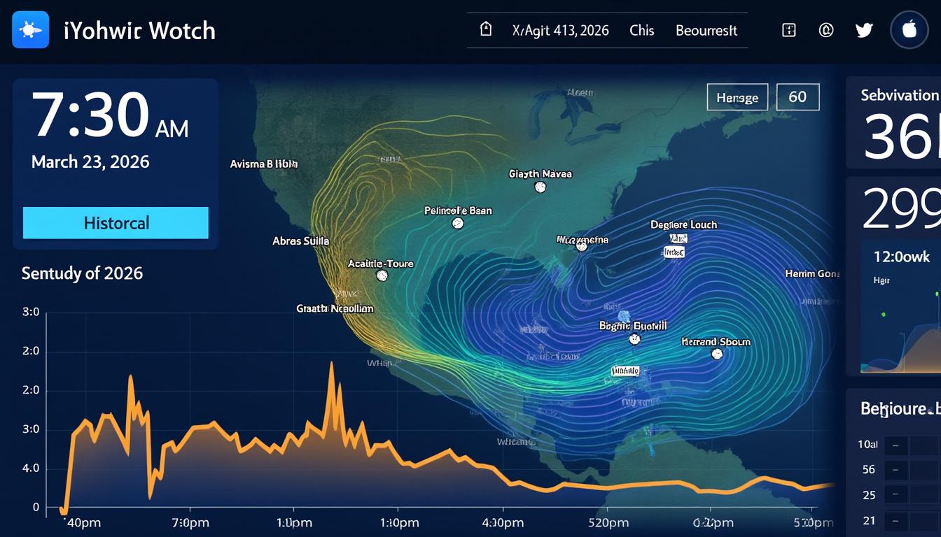 consultez les prévisions météorologiques détaillées pour 7h30 du 23 mars 2026, avec informations sur la température, la pluie, le vent et plus encore.