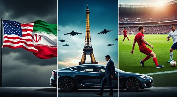 résumé en 2 minutes des tensions entre usa et iran, de la visite attendue d'elon musk à paris, et des dernières actualités de la ligue toujours en action.