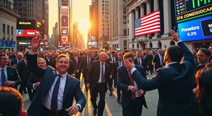 wall street termine en hausse, stimulée par l'espoir d'un apaisement des tensions entre washington et téhéran, renforçant la confiance des investisseurs.