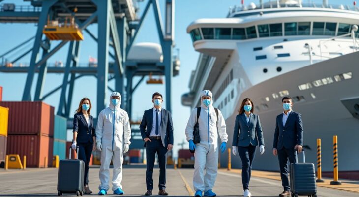 un cas contact français au hantavirus testé négatif, avec cinq passagers d'un navire sur le point d'être rapatriés pour des mesures sanitaires.