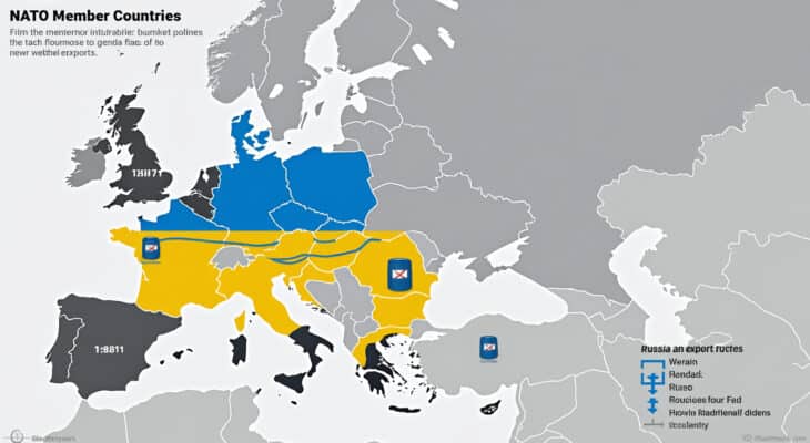découvrez la carte interactive illustrant les soutiens stratégiques au sommet de l’otan concernant la guerre en ukraine, ainsi que les nouvelles interdictions sur les exportations de gazole russe.